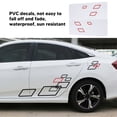thumbnail image 4 of 100x38cm Car Body Side Sticker PVC Decals DIY Sport Styling Decoration Auto Truck Racing Accessories White Red, 4 of 5
