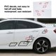 thumbnail image 4 of 100x38cm Car Body Side Sticker PVC Decals DIY Sport Styling Decoration Auto Truck Racing Accessories White Red, 4 of 5