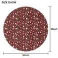 thumbnail image 6 of Red Christmas Santa Pattern Round Tablecloth 60"x60",Wrinkle Wipeable Table Cloth for Kitchen Dining Room Picnic Patio Party, 6 of 6