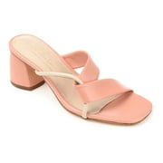 Journee Signature Women's Genuine Leather Tru Comfort Foam Jossette Heels Color: Clay Size: 8