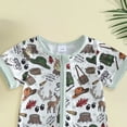 thumbnail image 4 of larppty Baby Boy Summer Outfit Newborn Mallard Duck Deer Romper Zipper Onesie Jumpsuit Overalls Camo Hunting Clothes（Blue， 3-6 Months）, 4 of 5
