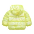 thumbnail image 4 of Godderr Boys Girl Winter Down Coats Cotton Jacket for Toddler Kids 9M-5T Short Jacket Winter Coats Light Puffer Padded Jacket Bear Hood Baby Outerwear, 4 of 7