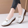 thumbnail image 4 of Zapatos planos con decoración de metal para mujer, zapatos antideslizantes ligeros de suela blanda, zapatos bajos para caminar, 4 of 4