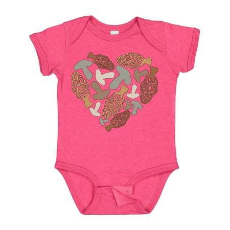 

Inktastic Mushrooms and Morels in a Heart Shape Gift Baby Boy or Baby Girl Bodysuit