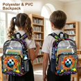 thumbnail image 3 of FKELYI Splatter Fire Soccer Print 17 Inch Clear Backpack for Kids Schoolbag Large Capacity Transprent Backpacks for Teens Student Casual Daypack Lightweight Bookbag, 3 of 7