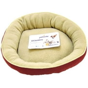 Angle View: Petmate Round Pet Bed with Elliptical Bolster 18"L x 18"W x 5"H Pack of 3