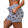 thumbnail image 3 of Frontwalk Summer Beach Shorts for Women Striped Casual Sports Short Pants Drawstring Elastic Waist Shorts, 3 of 3