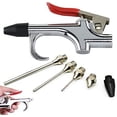 thumbnail image 1 of Pistola de soplado Pistola de polvo Pistola de aire comprimido de metal con 4 puntas Extensiones de boquillas El aire comprimido puede conectarse rápidamente para soplar residuos de polvo, polvo y suciedad JM, 1 of 5