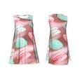 thumbnail image 7 of Naloa Pastel Macarons Delight Print Women's Summer Spring Casual Beach Sundress,Vacation Sleeveless Tank Crewneck Loose Dresses, 7 of 7