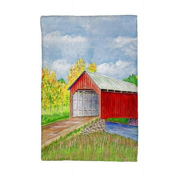 Betsy Drake KT028 Dicks Covered Bridge Kitchen Towel