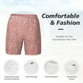 thumbnail image 4 of Kdxio Rose Gold Pink Glitter Print Men'S Swim Trunks With Compression Liner 7 Inch Inseam Quick Dry Swim Shorts, 4 of 7