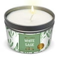 thumbnail image 3 of MAGNIFICENT101New Style Pure White Sage Smudge Candle for House Energy Cleansing, Banishes Negative Energy I Purification and Chakra Healing - Natural Soy Wax Tin Candle (Pure White Sage, 6 oz), 3 of 3