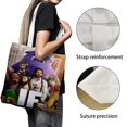 thumbnail image 3 of John Krasinski's IF MOVIE Bolso de tela con estampado de lienzo para mujer, bolsa de compras reutilizable y estética, con cremallera interior, regalo para mujer,40*40cm., 3 of 6