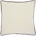 thumbnail image 2 of Safavieh Alaia 18" x 18" Glam Wool Decorative Pillows, Ivory/Brown, 2 of 4