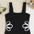 thumbnail image 6 of NIEWTR Girls' Adjustable Strap Bikini Set Summer Cute Quick Dry 2 Piece Swimsuits For Toddler(Black,9-10 Years), 6 of 7