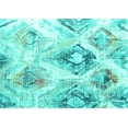 thumbnail image 1 of Ahgly Company Machine Washable Indoor Rectangle Abstract Turquoise Blue Contemporary Area Rugs, 8' x 12', 1 of 4