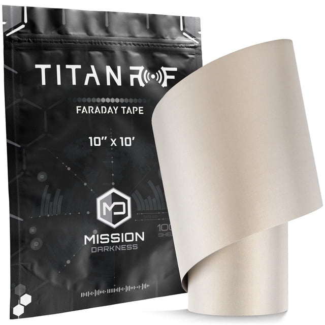 Cinta Faraday Mission Darkness Titan RF de 25,4 cm x 3,05 m