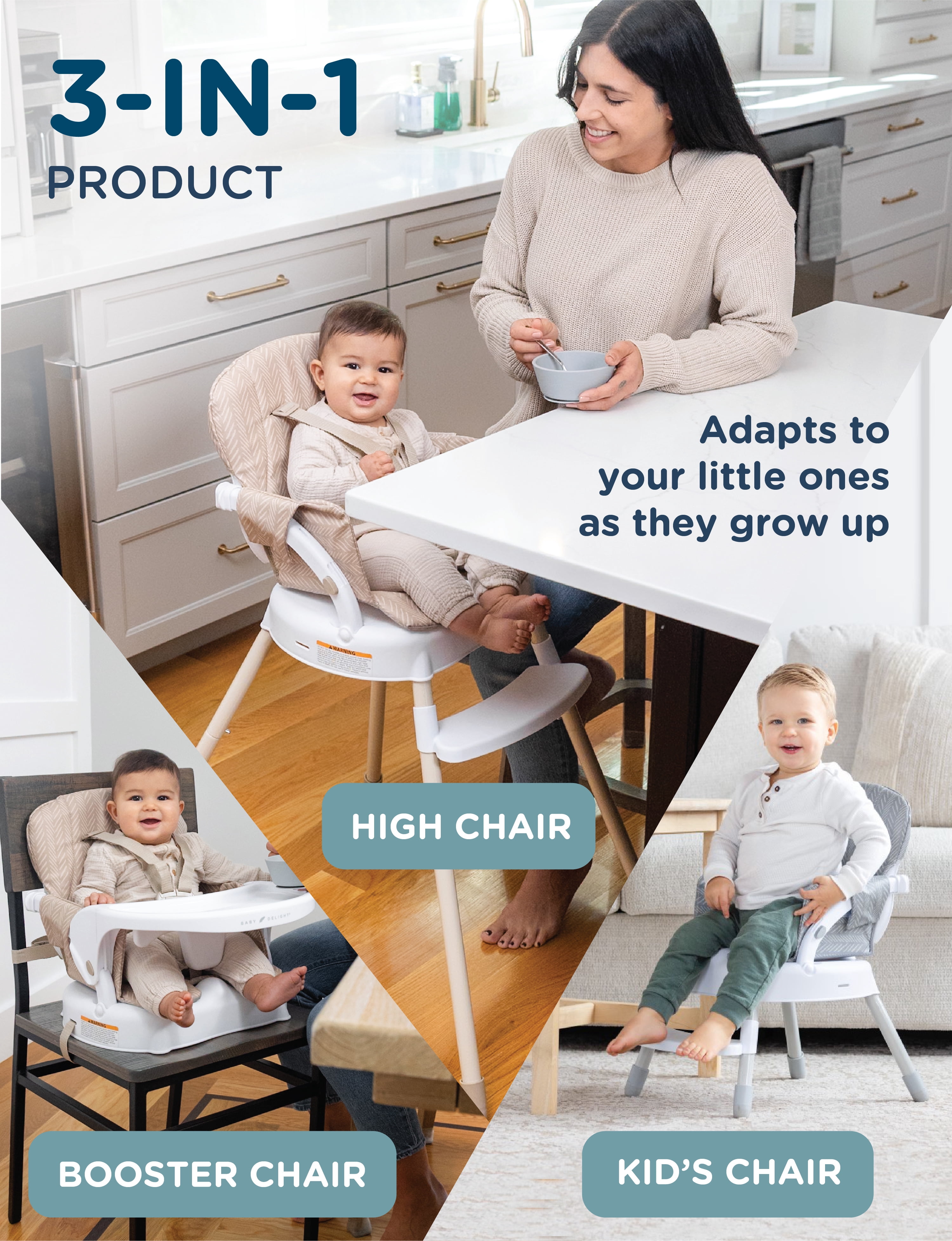 Baby Delight Ascent 3-in-1 Highchair, Green