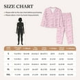 thumbnail image 4 of Picia Ribbon Bow Pattern Women’s Long-Sleeve Sleepwear Set - Soft 2-Piece Loungewear with Pockets, Comfy PJs for Relaxing Nights-Medium, 4 of 7
