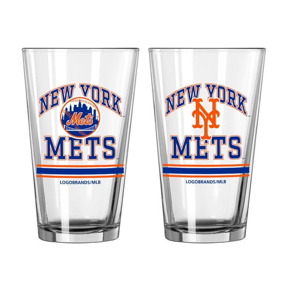 New York Mets 16oz. Pint Glass Two Pack