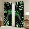 thumbnail image 2 of Erosebridal Gradient Gamepads Curtains for Living Room,Video Game 30%-50% Blackout Curtains Set of 2 (38x45),Abstract Geometric Curtains and Drapes (38x45),Gamer Room Decor, 2 of 6