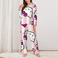 thumbnail image 3 of Lsque Sanrio Pattern Long Sleeve Pajama Set for Women - Soft 2-Piece Sleepwear and Loungewear Set with Pockets, Comfy Nightwear, 3 of 8