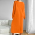 thumbnail image 6 of Aueoeo Womens Oversized Dresses Long Sleeve Sweat Dresses Loungewear Maxi Dress Crew Neck Vacation Outfit, 6 of 6