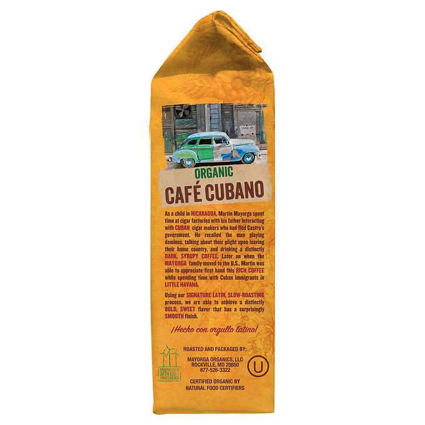 Mayorga Organic Caf Cubano, USDA Organic, Dark Roast, Whole Bean Coffee, 2lbs, 2-pack