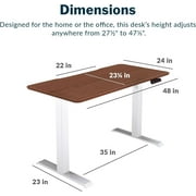 Vari Essential Electric Standing Desk Ergonomic Sit-to-Stand Home & Office Computer Desk, 48 x 24 Hazel Wood