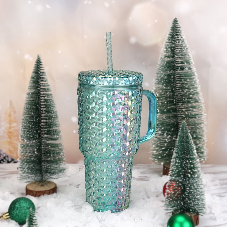 Holiday Time 30 ounce Acrylic Double Wall Iridescent Textured Mug