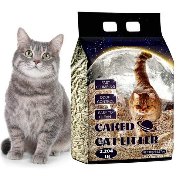 Tofu Cat Litter Clumping, Natrual Raw Materials, Clumping,Flushable,Ultra Absorbent and Fast Drying,Solubility in Water,Really Dust-Free,Less Scattering