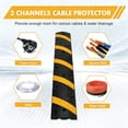 thumbnail image 4 of Garvee 2-Pack 6 Ft Rubber Cable Protector Ramps, 2 Channel Heavy Duty Cable Wire Cord Cover Traffic Speed Bump, 22000 Lbs Load Capacity Driveway Hose Protective Track with Anti-Slip Surface, 4 of 11