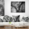 thumbnail image 3 of Designart Young Orangutan Black - Abstract Throw Pillow - 18x18, 3 of 4