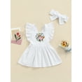 thumbnail image 2 of Kiapeise Baby Girls Suspender Dress Infant Embroidered Straps Skirt Overall Dresses Winter Fall Clothes, 2 of 9