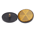 thumbnail image 4 of 8X Réflecteurs Ronds Orange 2 Pouces Universels pour Motos ATV Motos Tout-Terrain, 4 of 5