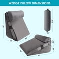 thumbnail image 2 of Juego de almohada cuña ajustable de espuma viscoelástica WGAKCED para alivio del dolor, 2 of 7