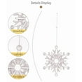 thumbnail image 4 of Taotanxi Style Glass Clear Glass Snowflake Ornament Winter Christmas Tree Hanging Decorations (6 Pieces)., 4 of 7