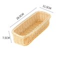 thumbnail image 2 of Paquete de 3 cestas de pan de ratán, cesta tejida rectangular, cesta de servicio Hy, 2 of 5