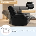 thumbnail image 3 of MYXSRI Sillón Reclinable Giratorio con Mecedora, Silla Reclinable Mecedora para Espacios Pequeños, Silla Reclinable Mecedora Pequeña, Sillas Mecedoras para Guardería para Sala de Estar, Casa Rodante, 3 of 9