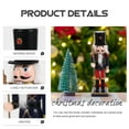 thumbnail image 4 of Cascanueces de Navidad Adorno de madera para mesa de Navidad, 4 of 6