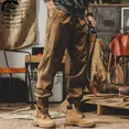 thumbnail image 4 of Pantalones cargo para hombre, talla grande, Y2k, pantalones holgados vintage para hombre, alta calidad, casuales, de calle, de lujo, nuevos, en algodón, baratos, emo, los más baratos, 4 of 5