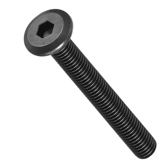 Flat Head Hex Socket Cap Screws Bolts(M8-1.25x60) 10Pcs, Steel Hex Socket Furniture Bolts Countersunk Screws - for Furniture Woodworking Project, Black