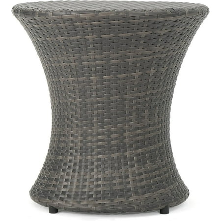 

Adriana Outdoor PE Wicker Accent Table Grey