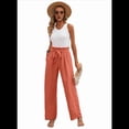 thumbnail image 2 of Pantalones de Salón de Pierna para Mujer, Color Coral, Talla XXL, 2 of 8