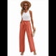 thumbnail image 2 of Pantalones de Salón de Pierna para Mujer, Color Rojo Coral, Talla L, 2 of 8