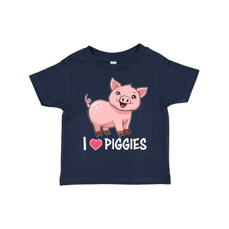 

Inktastic I Love Piggies- Cute Pig Gift Toddler Boy or Toddler Girl T-Shirt