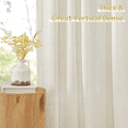 thumbnail image 6 of NICETOWN Linen Drapes 108 inches Long for Bedroom, Thick Linen Curtains Light Filtering Hook Belt/Backtab/Rod Pocket Window Treatment, 50"x 108", Natural, 2 Panels, 6 of 9