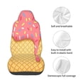 thumbnail image 3 of Lsque Pink Ice Cream Pattern Car Seat Covers for Front Seats , Waterproof Seat Covers for Cars, Sporty Front Seat Covers,Car Seat Cover Protector Front Seats, 3 of 5