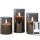 thumbnail image 1 of 3 Velas led de Cristal Gris con Mando para Navidad, Velas a Pilas con Temporizador Decorativas, 1 of 4
