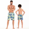thumbnail image 4 of WOLLED Family Matching Swimwear Father Son Matching Swim Trunks Print Parent-Child Summer Beachwear Bathing Suit Elastic Shorts, 4 of 8